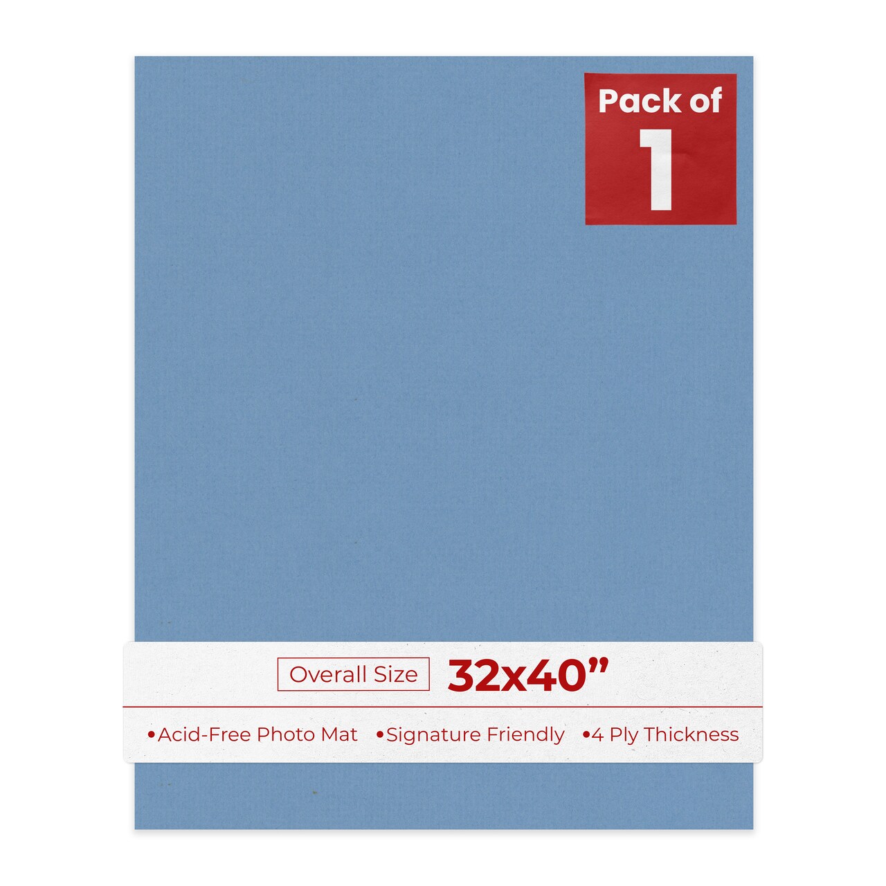 Brittany Blue 32x40 Uncut Mat Board - Blank Sheets, No Opening